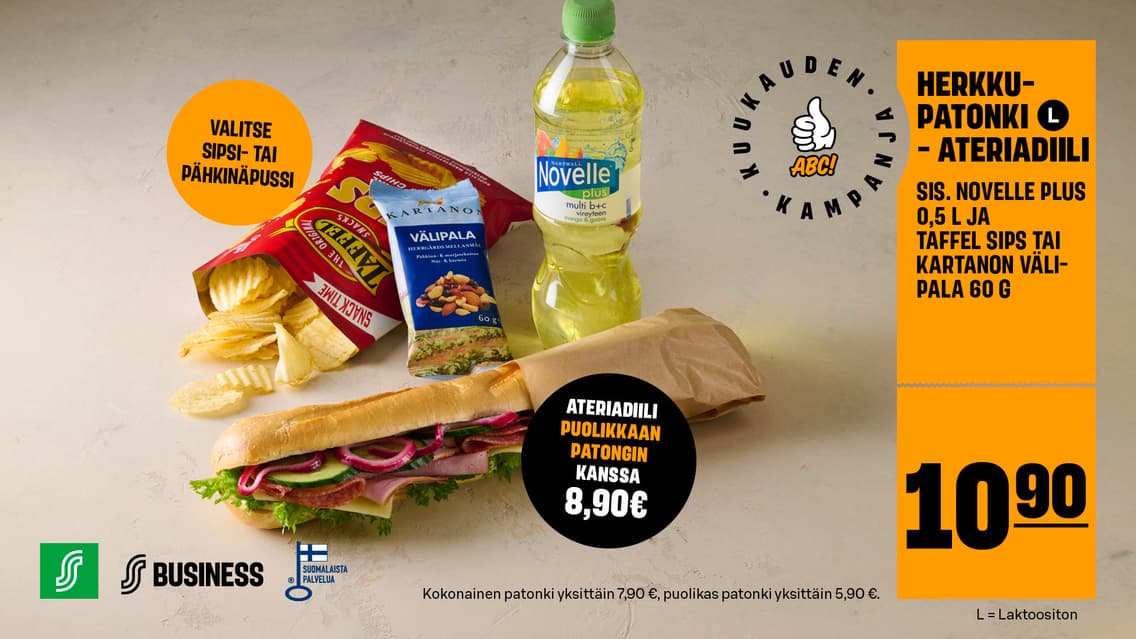 Herkkupatonki & ateriadiili 10,90 €